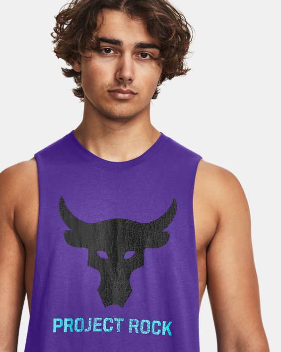 เสื้อแขนกุด Project Rock Brahma Bull สำหรับผู้ชาย in Purple image number 3